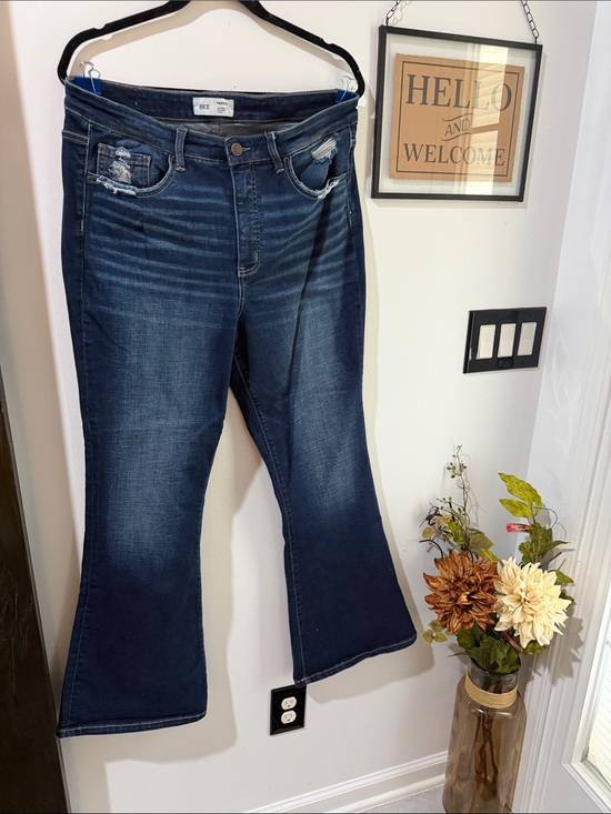 BKE Denim - BKE Parker Dark Blue Distressed Women's Bootcut Jeans
